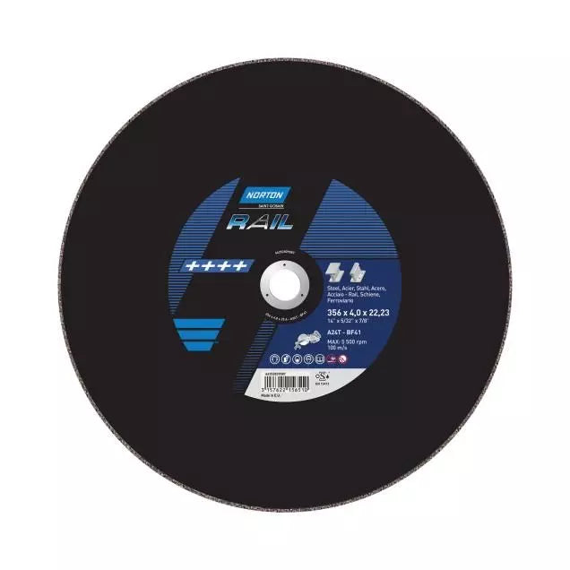 Norton A 24 Q-BF41 Aluminium Oxide Rail Cutting Disc 356mm - box of 10