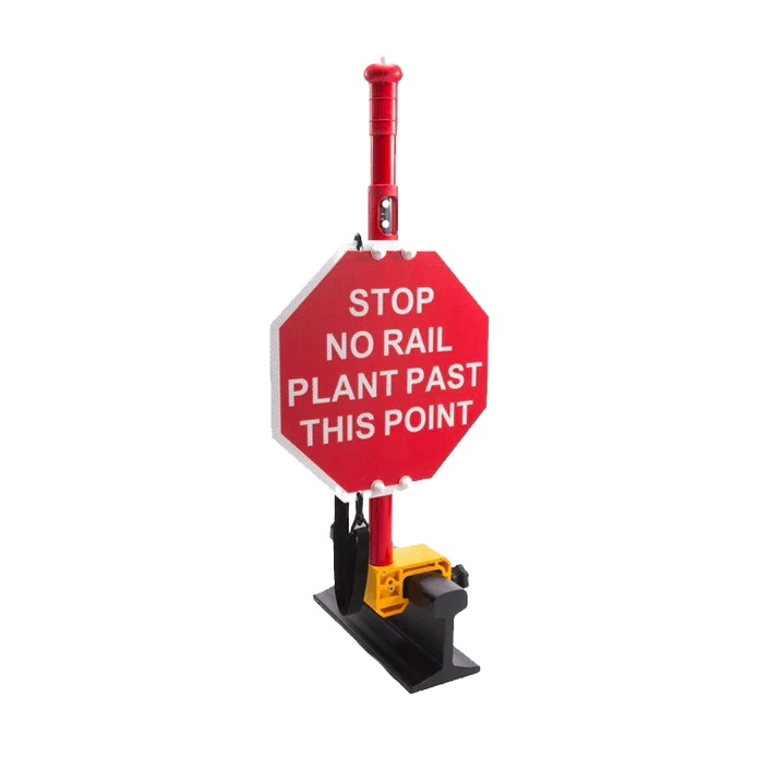 Stop No Rail Plant Sign