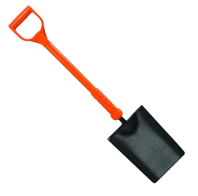 Insulated treaded taper mouth shovel