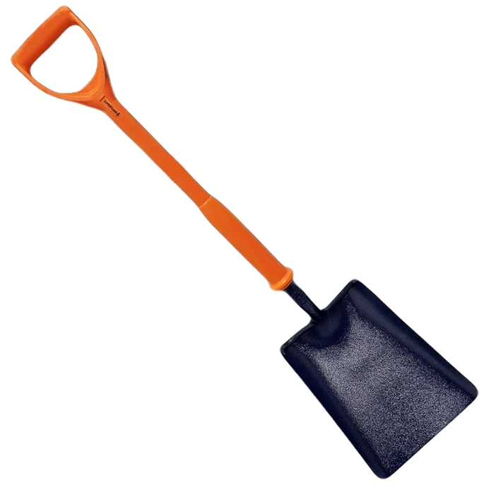 Insulated treaded square mouth shovel