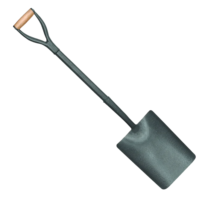 Steel taper-mouth ballast shovel