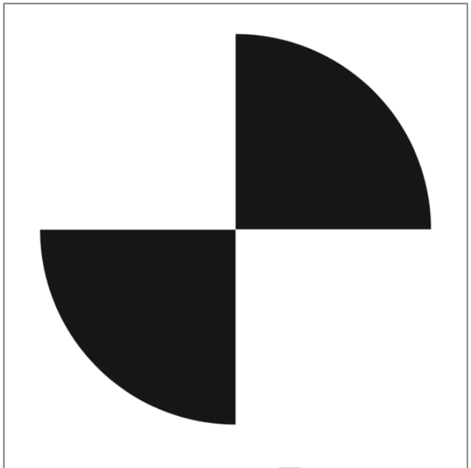 Scanner Target Black and White Vinyl with laminate
